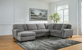 Bay Furniture Gallery - Ashley Furniture - Birkdale Court Sectional - RAF 3-Piece Sectional / Gray - 32402S3